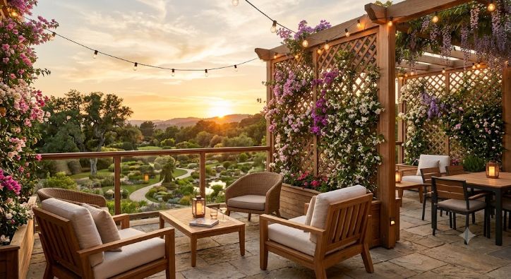 luxurious resort terrace